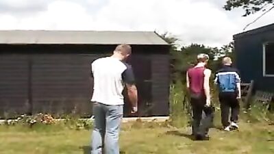 Hot bare boys outside & in the house