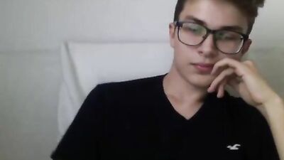 Cutie with glasses and a nice cock