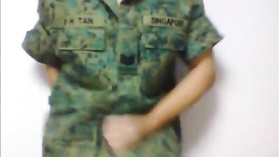 Asian Cock Private - Tans Army Workout