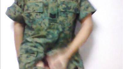 Asian Cock Private - Tans Army Workout