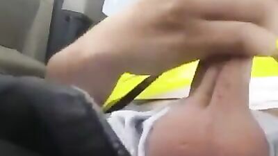 Jizz on the Road - Cum Shots Handjob Public Outside