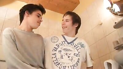 Cum in Bathroom Boys - Hot Oral Action