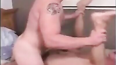 Younger Twink Fucked By Older Man - Bareback Action