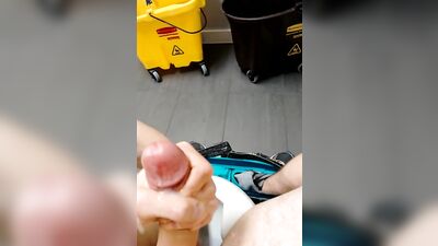 Office Fuckfest - Horny Jerk in the Bathroom!