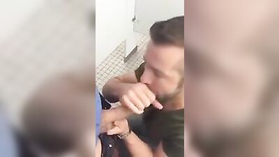 Public Restroom Cum Shots: Amateur Frat Guys Oral Outside Voyeur Sucking Adventures!