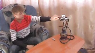 Smoking & Wanking with Aaron: Hookah Hotties Solo Cum Shots