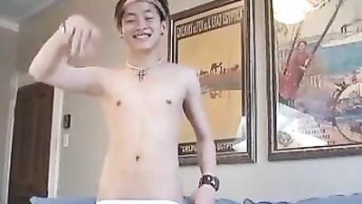 Asian Cum Shower: Hot Strip Show Ass-Wank and Cum