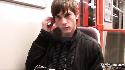 Subway Bisexual Teen Cock Wanking
