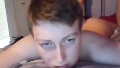 Web Cam Butt Play: Relaxing in Bed with Blond Boys