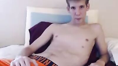 Fucksters Web Cam Show: Blond Boys Action Ass Play in Orange Undies