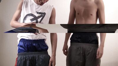 Boys Dancing in Shiny Nike Trackies and Adidas Shorts - Amateur Fetish ===================================================================