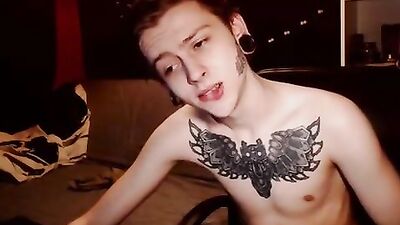 Gay Porn Sweetheart Camboy Jerks Off and Cums!