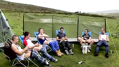Outdoor Circle Jerk: Brit Friends Go Wild!