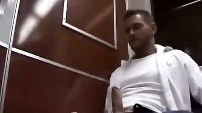 Train Ride Cumshots Challenge: Two Strangers Compete for the Ultimate Wanking Crown!