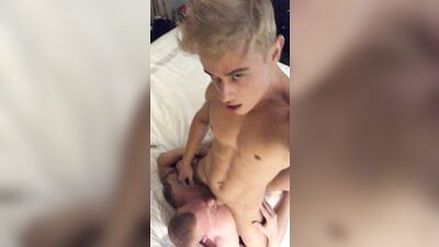 Blonde Muscle Boy Blow Job Part 2