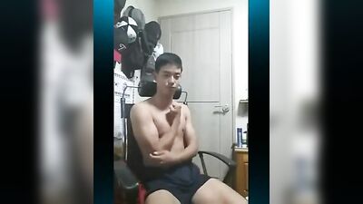Asian Boy Cumshots - Hot Korean Skype Explosion!