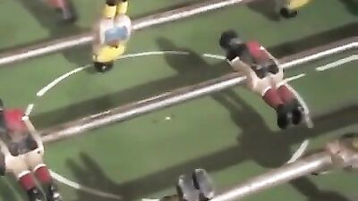 Latin Bareback Cum Shots: Strip Table Soccer Revenge!