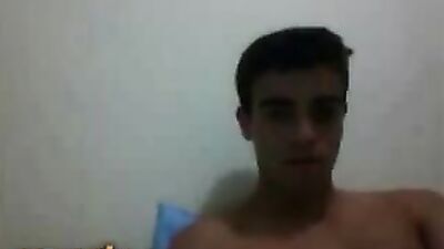 Horny Brazilian Fucking His Bed