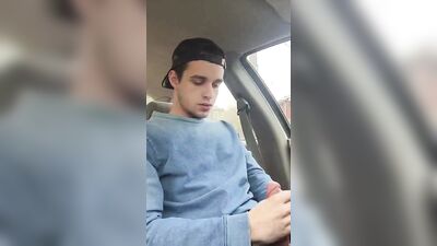 Adorable-ShortSweet Car Cums! Amature Solo Wanking