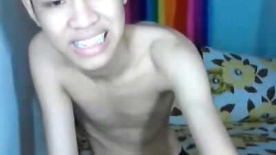 Asian Webcam Delight: Cute Boy Cums on Cam