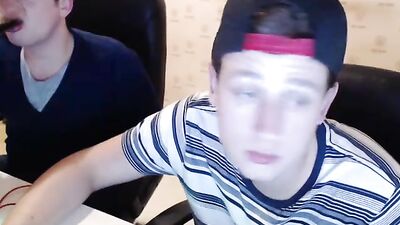 Gay Buddies Web-Cam Fun Handjob Reunion!