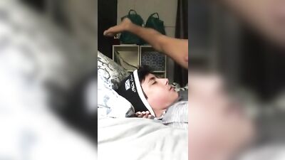 Cute and sexy Self Blowjob