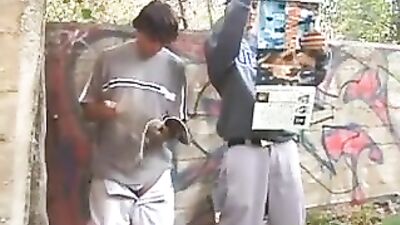Two American street boys masturbate - A hot public outdoor experience for straight blonde boys!