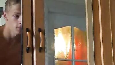 Gay Cutie Showers Up in the Rain