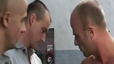 Prison Threesome Action - The Hottest Gay Porn Scene Behind Bars!
