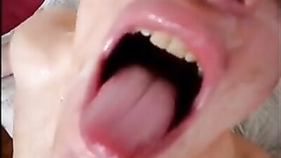 Cum Swallowing Frenzy - Interracial Edition!