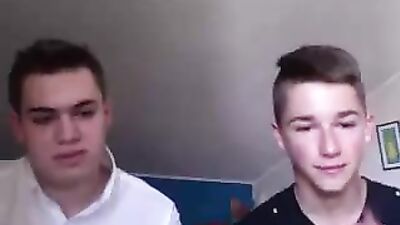 Cumming on Chatroulette: Two Adorable Straight Boys Exposed!
