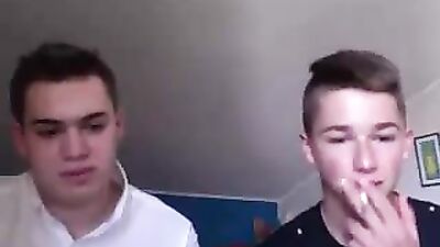Cumming on Chatroulette: Two Adorable Straight Boys Exposed!