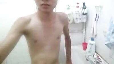 Gay Porn Video: Web-Cam Shower Masturbation - Gay Porn Video, Solo Web-Cam