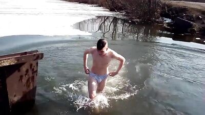Skinny Dip Russian Guy: A Public Gay Adventure with Straight Boys!