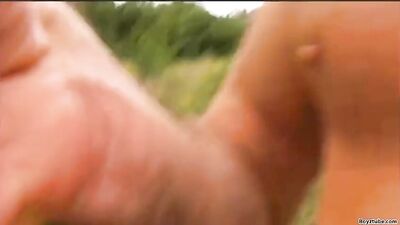 Daddy and boy piss and flip fuck out