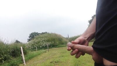 Cumming in the fields outside boys porn