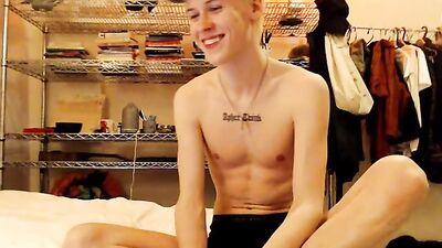 Blond twink shows it all boys gay tube porn