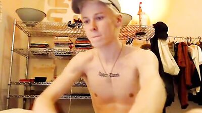 Blond twink shows it all boys gay tube porn
