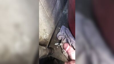 Curved Cock Shoots & Hits Wall Beside Himself