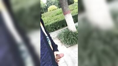 Wanking outside next to guy gay porn tube