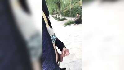 Wanking outside next to guy gay porn tube