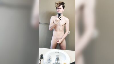 Smooth Twink Porn Shoots into Bathtub - 6 shooter