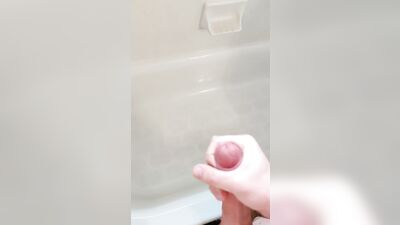 Smooth Twink Porn Shoots into Bathtub - 6 shooter