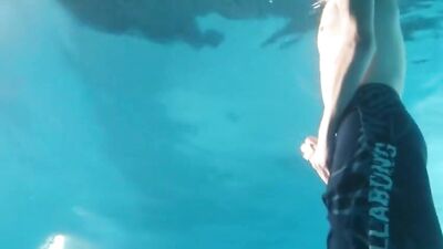 Young Boy in Neighbor's Pool