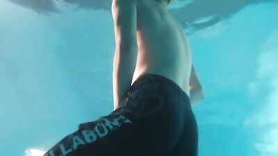 Young Boy in Neighbor's Pool