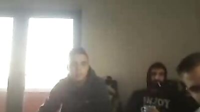 Two Butt-Loving Buddies Entertain a Lucky Boy on Cam