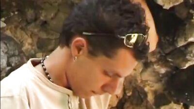 The Castle Threesome - Action Cum Shots in Public!