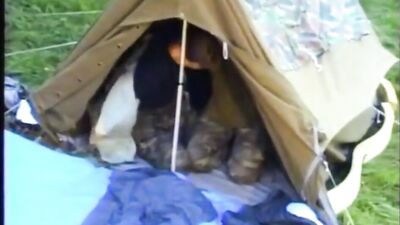 Camping Vintage: Bareback Action in the Great Outdoors!