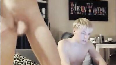 Double Blond Twinks Cum Play: Oral and Cam Fun