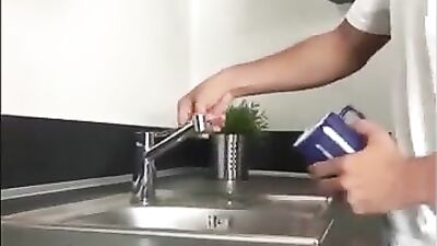 Horny Bareback Threesome Cum-Suck Orgy!